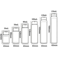 Bouteille à pompe sans air en plastique crème blanche de 50ml Bouteille à pompe sans air de 30ml 80ml Bouteille sans air de 100 ml Pp à vendre
