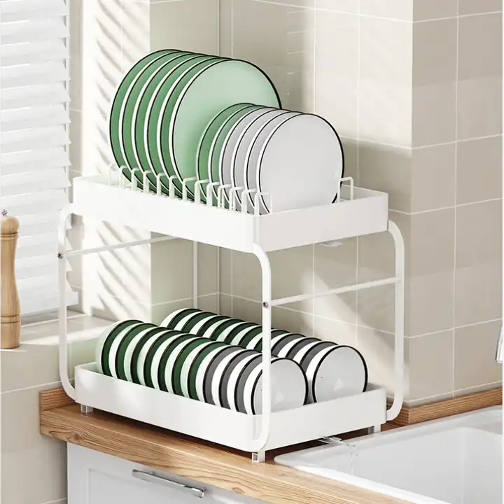 Kitchen Details Over the Sink Dish Rack in White 