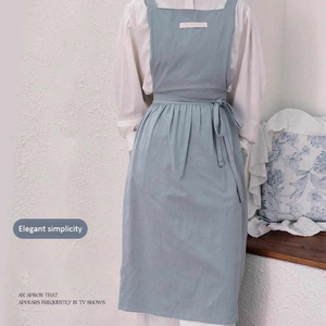 Nouvel <span class=keywords><strong>tablier</strong></span> en coton filé à l'anneau avec poches et bretelles croisées réglables pour <span class=keywords><strong>femme</strong></span>, idéal pour la cuisine, le jardinage, la <span class=keywords><strong>poterie</strong></span> et les fleuristes - Product Image 3