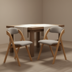 Sillas de Comedor Plegables de Madera Acolchadas Modernas con Respaldo para Sala de Estar, Oficina, Muebles para el Hogar - Product Image 2