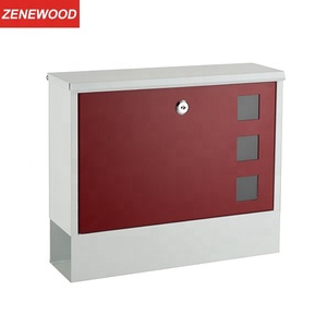Wholesale wall mounted lockable mailbox outdoor big metal mail box apartment door letter post box