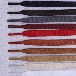 Lacets plats en coton ciré personnalisés avec logo, 8 mm, parfaits pour chaussures en cuir et baskets, 12 couleurs - Product Image 3