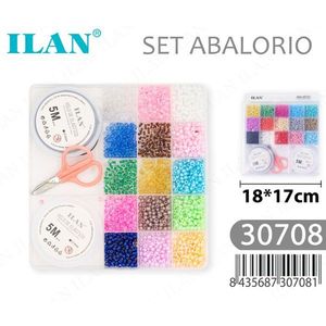 Set di perline ILAN 18x17cm con forbici e filo per la creazione di gioielli - Product Image 1