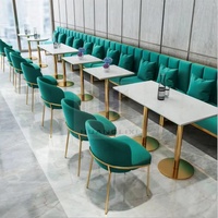 Neues Design Modernes Rundes Café-Sitzgruppen-Set mit Tisch und Stühlen in Weiß und Schwarz für Zuhause & Restaurant