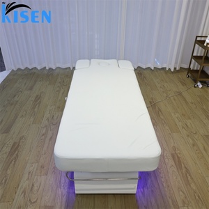 Kisen Electric Beauty <b>Bed</b> 3 Motors Led Light Luxury <b>Lash</b> Chair Adjustable Tattoo <b>Table</b> Customized Leather on Sale - Product Image 4