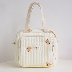 Ritsleting baru kapasitas besar tas Tote ibu pengatur popok quilt untuk kereta bayi portabel gantung modis bayi - Product Image 5