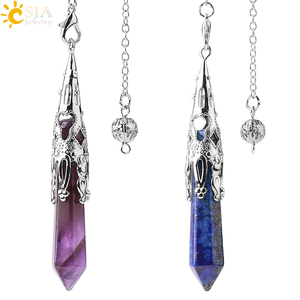 CSJA Pendule en cristal pour la divination, la radiesthésie, pendentif en pierre gemme, bronze antique, quartz, pendules <span class=keywords><strong>divinatoires</strong></span>, G883 - Product Image 2