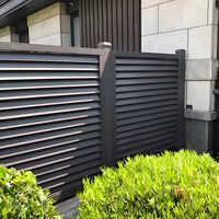 Clôture à lame en aluminium 3d Persienne en aluminium Clôture multi-rails pour cour avant, garage et jardin