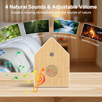 Yun flambant neuf boîte à musique nichoir en bois à piles musique personnalisée durée 120S pour plusieurs oiseaux gazouillis relaxant