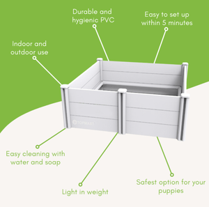 คอกสุนัขทำจากพีวีซีทำจากโลหะเคลือบแข็งแรงป้องกันการเคี้ยวประตูสัตว์เลี้ยงกล่องใส่สัตว์เลี้ยงขนาดใหญ่ขนาดกลาง - Product Image 4