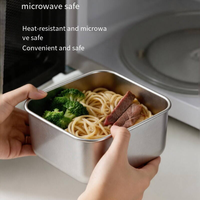 Boîte à lunch isotherme en acier inoxydable 304 grande capacité, avec couvercle en PP et conception anti-fuite, idéale pour le bureau et le camping – Vente en gros usine