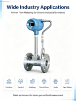 Innovative Flanged Vortex Flow Meter Transmitter with 4-20mA Output for Steam Air and Low-viscosity Liquid Measurement