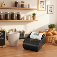 Imprimante thermique POS5802 70 mm/s 203 dpi 58 mm, imprimante de reçus thermique portable sans encre, découpe automatique, USB, 1500 mAh