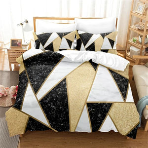 ชุดเครื่องนอนปลอกผ้านวมโรงแรมรูปทรงเรขาคณิตหินอ่อนปลอกหมอนปลอกผ้าห่มสำหรับห้องนอน - Product Image 5