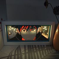 Boîtes lumineuses Anime GOJO RGB multicolores, lampe LED à découpe de papier, figurines de dessins animés faites à la main, lumière pour la décoration de la chambre, cadeau pour les otaku
