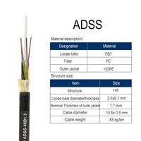 Cable de Fibra Óptica Mini para Exteriores de 12 Núcleos, Blindado, ADSS GYTS GYTC8S, Precio Competitivo por Metro de Proveedores