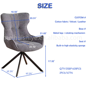 Chaises de <span class=keywords><strong>salle</strong></span> à manger modernes pivotantes à 360°, chaises de restaurant, chaises de <span class=keywords><strong>salle</strong></span> à manger modernes de luxe, silla de comedor - Product Image 5