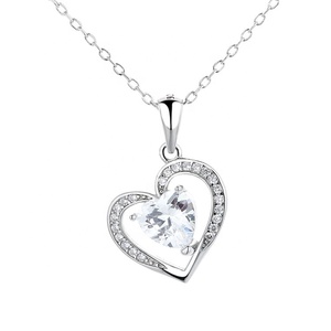 Gioielli da Matrimonio, Ciondolo a Tre Cuori in Argento 925 Massiccio, Collana con Pendente d'Amore per Regalo di San Valentino - Product Image 5