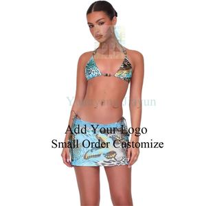Conjunto de Bikini Sexy de Tres Piezas 2026, Traje de Baño para Mujer con Falda, Traje de Baño Femenino, Ropa de Playa de Verano, Víkinis - Product Image 3