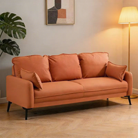 Canapé-lit gonflable 3 places en tissu technique durable, gris, résistant aux taches, mobilier moderne, coussin moelleux, confort, salon, bureau