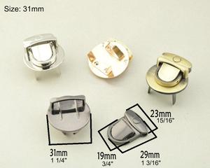 Khóa Ví Tròn Bằng Kim Loại Khóa Kẹp Lưỡi 22 36 44 Mm Khóa Kẹp Ly Hợp Phụ Kiện Sửa Chữa Túi Màu Bạc Vàng Đồng Màu Đen - Product Image 3