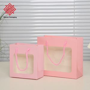 Baoren - Bolsa de Papel Transparente Reutilizable Ecológica Personalizada al por Mayor, OEM, ODM, con Ventana para Embalaje de Artesanías - Product Image 2
