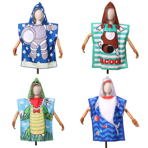 <span class=keywords><strong>Accappatoio</strong></span> a Mantella per Bambini da <span class=keywords><strong>2</strong></span>-10 <span class=keywords><strong>Anni</strong></span>, Asciugamano da Bagno con Stampe Cartoon, Asciugatura Rapida, in Microfibra Assorbente - Product Image 4