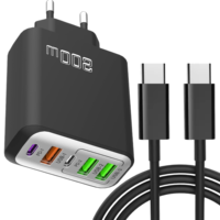Nouveau chargeur mural multi-ports 200W 5 en 1, charge rapide PD, 3USB+2Type-C, adaptateur de charge QC3.0