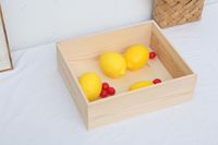 Boîte en bois de rangement pour bijoux en bois de pin avec logo OEM personnalisé stock pour la maison vente en gros étui à rabat