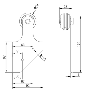 WEKIS Fabricado Cuchillo Tipo Casas Casa Montaje en el <span class=keywords><strong>techo</strong></span> <span class=keywords><strong>Puerta</strong></span> de madera de vidrio Prefabricado <span class=keywords><strong>Puerta</strong></span> <span class=keywords><strong>corredera</strong></span> de Granero Kit de hardware y guía de piso - Product Image 6