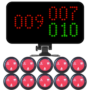 Système de sonnerie d'appel de client de <span class=keywords><strong>restaurant</strong></span> Système de sonnerie de table de <span class=keywords><strong>restaurant</strong></span> de restauration rapide 1 affichage de numéro à 3 chiffres 10 boutons étanches - Product Image 1