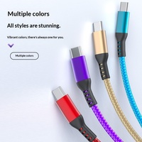 Kabel Data Ponsel 2 in 1 Nylon Braided Super Fast Charging