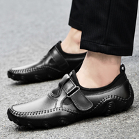 Espadrilles décontractées en cuir véritable respirant, cousues à la main, taille 38-47, mocassins pour hommes