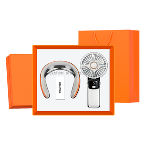 Masajeador de cuello de lujo personalizable con ventilador plegable, logotipo corporativo, conjunto de regalo de oficina promocional, personalización de fábrica - Product Image 4