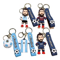2025 nouveau YCH créatif coupe Football Messi Jersey porte-clés 3D souple PVC pendentif sac décoration cadeau porte-clés dragonne porte-clés