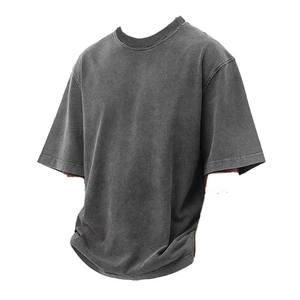 Camisetas al por mayor 100% algodón para hombre, oversize, con estampado digital, lavado ácido, 275G, unisex, estilo urbano, hip hop, camiseta lisa - Product Image 1