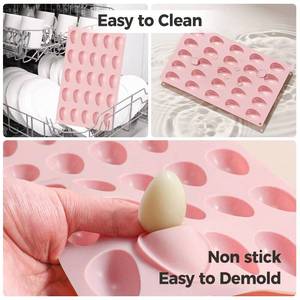 MUYULINS Factory 35-Cavity Nail-Shaped LFGB Platinum Non-Stick BPA-Free <b>Silicone</b> Chocolate Mold - Product Image 4
