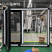 Fenêtres à battants en aluminium coloré sur mesure, isolantes thermiquement et acoustiquement, à double vitrage avec verre fixe