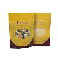 Sachet de rangement en plastique transparent refermable de qualité alimentaire avec fenêtre pour pop-corn, noix et snacks – Pochette à fermeture éclair verticale