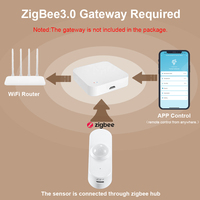 Detector de Presencia Humana por Radar de Onda Milimétrica ZigBee 24G, Mini Sensor de Movimiento con Soporte de Placa Magnética, Compatible con Home Assistant