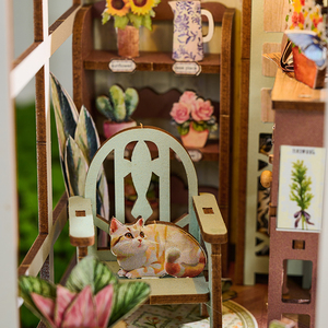 IIECREATE Kit Educativo Fai-da-Te in Legno, Stile Cartone Animato, Angolo Lettura per Libri, Decorazione per Giardino Floreale - Product Image 3