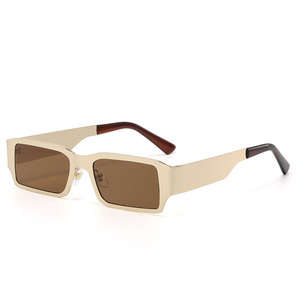 Nouvelles lunettes <span class=keywords><strong>de</strong></span> soleil carrées en métal acier Cyberpunk Internet célébrité <span class=keywords><strong>les</strong></span> mêmes lunettes <span class=keywords><strong>de</strong></span> soleil hip hop <span class=keywords><strong>personnalité</strong></span> tendance yeux du soleil - Product Image 5