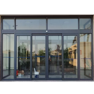 Porte coulissante à rupture de pont thermique en alliage d'aluminium avec double vitrage trempé haute sécurité certifiée CE pour usage hôtelier et hospitalier - Product Image 5