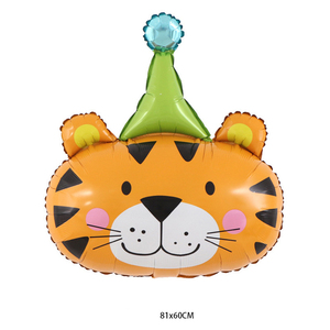 Serie de cabeza de Animal de dibujos animados versión Linda jirafa mono León Panda elefante vaca oso forma globo para ocasiones de regreso a <span class=keywords><strong>la</strong></span> escuela - Product Image 2