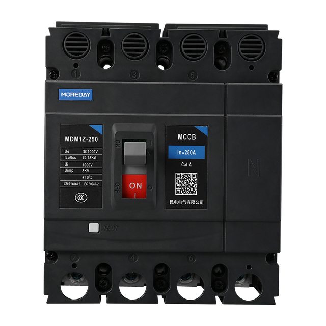 Moreday 250A 2P 3P 4P 600V 800V 1000V Moulded Case Circuit Breaker DC MCCB
