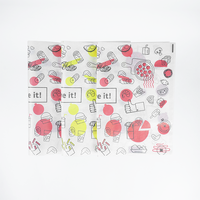 Papier sulfurisé personnalisé blanc, rouge, jaune, motif dessin animé, pour emballage alimentaire en gros pour boulangerie, pâtisserie, gâteaux et plats à emporter