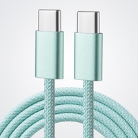 Câble de charge rapide USB-C PD 60W de haute qualité 1m 2m 3A avec tressage en cuivre pur et alliage d'aluminium pour iPhone 17 16 15 et écouteurs