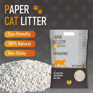 Litière pour chat en papier biodégradable, sans poussière, anti-adhésive, jetable, écologique, contrôle des odeurs exceptionnel, agglomération rapide, longue durée - Product Image 1