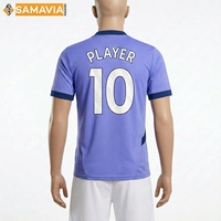 Özel Sublimasyonlu Futbol Formaları %100 Polyester Hemen Gönderim Toptan Antibakteriyel Nefes Alabilen Hafif V Yaka Kısa Kollu