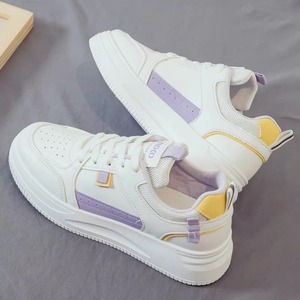 Women's Autumn Breathable Lightweight <b>Soft</b>-soled Comfortable Lace-up Platform Sneakers - Product Image 4